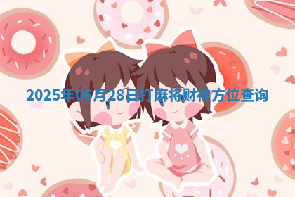 2025年06月28日打麻将财神方位查询 2025年06月28日打麻将财神方位查询