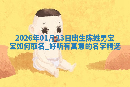 2026年04月12日出生秦姓男宝宝如何取名？好听有寓意的名字精选