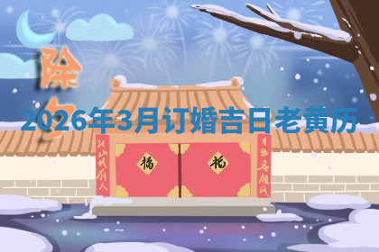 2026年3月订婚吉日老黄历