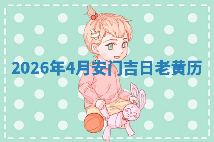 2026年4月安门吉日老黄历