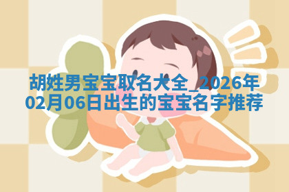 胡姓男孩子取名